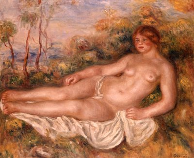The Reclining Bather (La Baigneuse Couchee) by Pierre Auguste Renoir